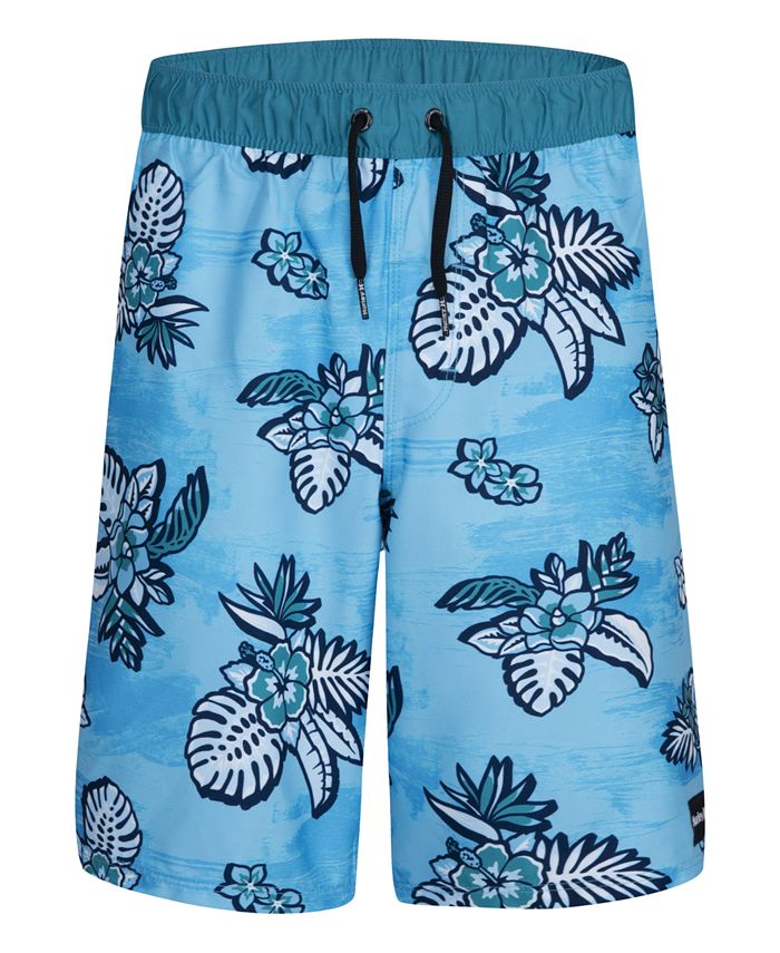 Hurley Little Boys Printed Swim Shorts - Macy's