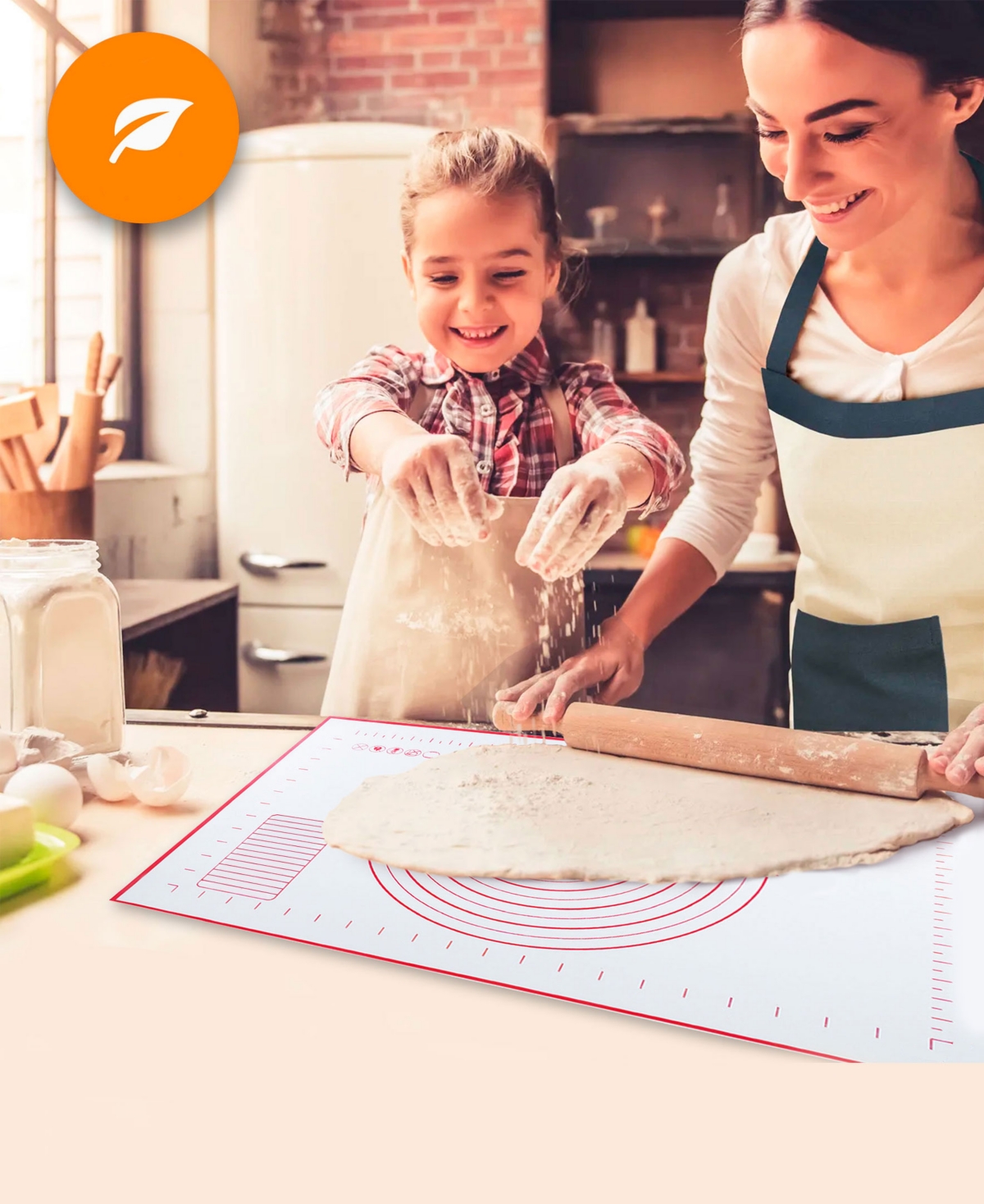 Cheer Collection 2 Pack Dough Pastry Baking Mat, 16" X 20" In White
