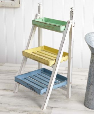 26.5" Farmhouse Decorative Plant Display Stand