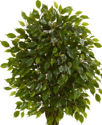 5' Ficus UV-Resistant Indoor/Outdoor Artificial Tree with Woven Trunk