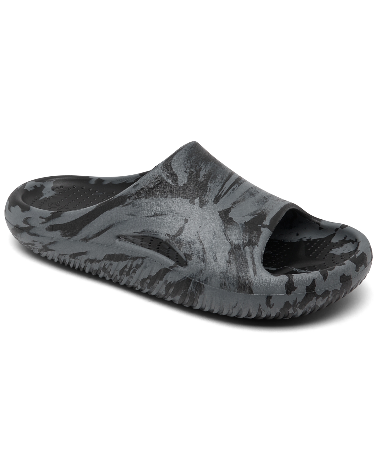 Men's Mellow Marbled-like Recovery Slide From Finish Line In Black/charcoal ModeSens