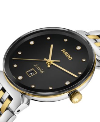 Women's Swiss Florence Classic Diamond (1/20 ct. t.w.) Two-Tone Stainless Steel Bracelet Watch 30mm