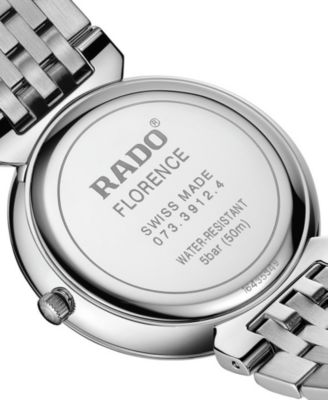 Women's Swiss Florence Classic Diamond (1/20 ct. t.w.) Stainless Steel Bracelet Watch 38mm