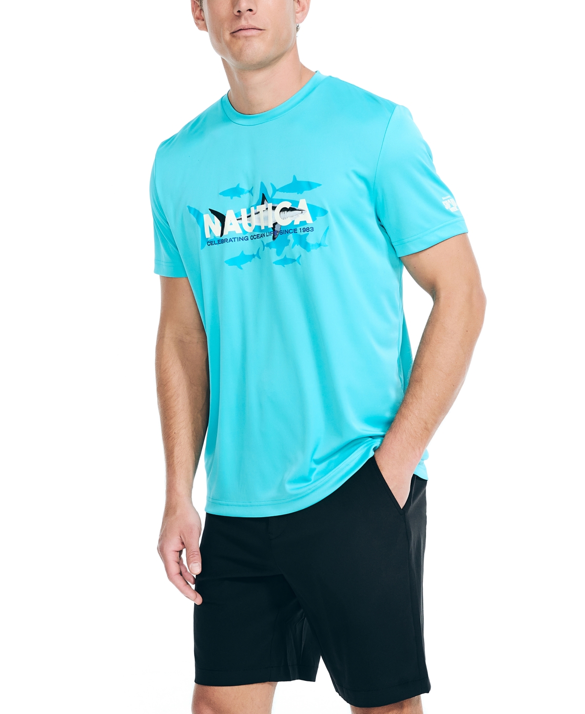 Nautica Shark Week X  Men's Classic-fit Shark Logo Graphic T-shirt In Blue