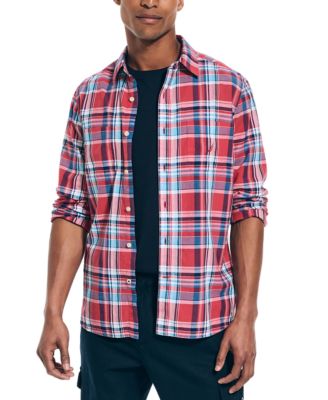 Nautica - Men's Classic-Fit Madras Plaid Button-Down Shirt