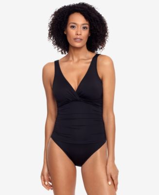 Lauren Ralph Lauren Beach Club Solid Twist One Piece Swimsuit Macy s