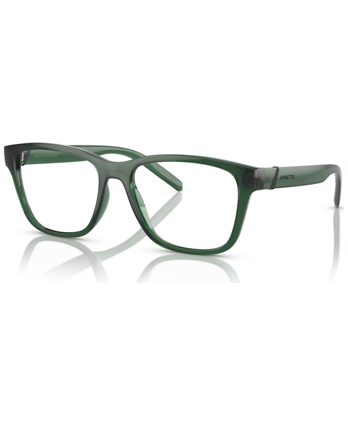 Men's Square Eyeglasses, AN7229 53 - Transparent Alpin Green