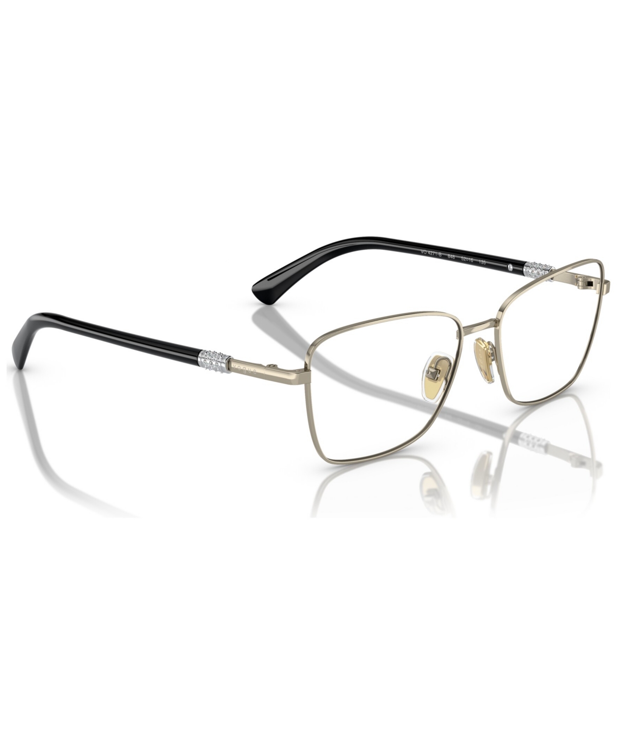 Vogue Eyewear Women's Butterfly Eyeglasses, Vo4271b 52 In Pale Gold-tone
