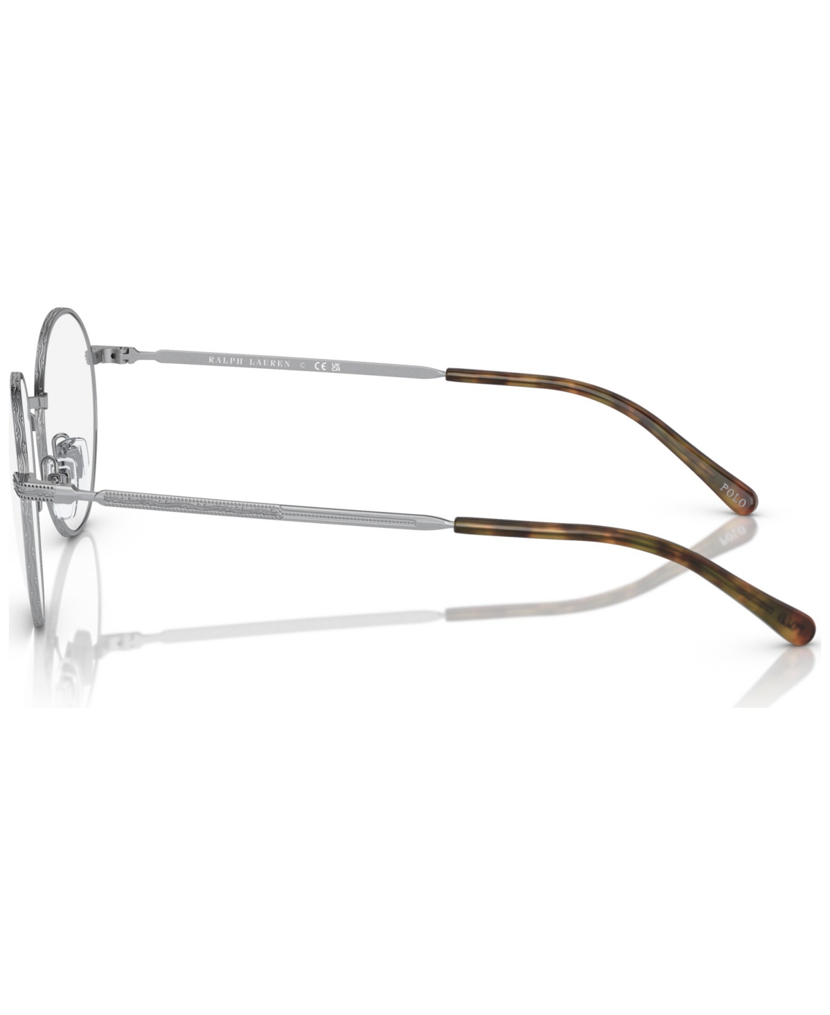 Polo Ralph Lauren Men's Round Eyeglasses, PH1217 52 - Brushed Silver-Tone