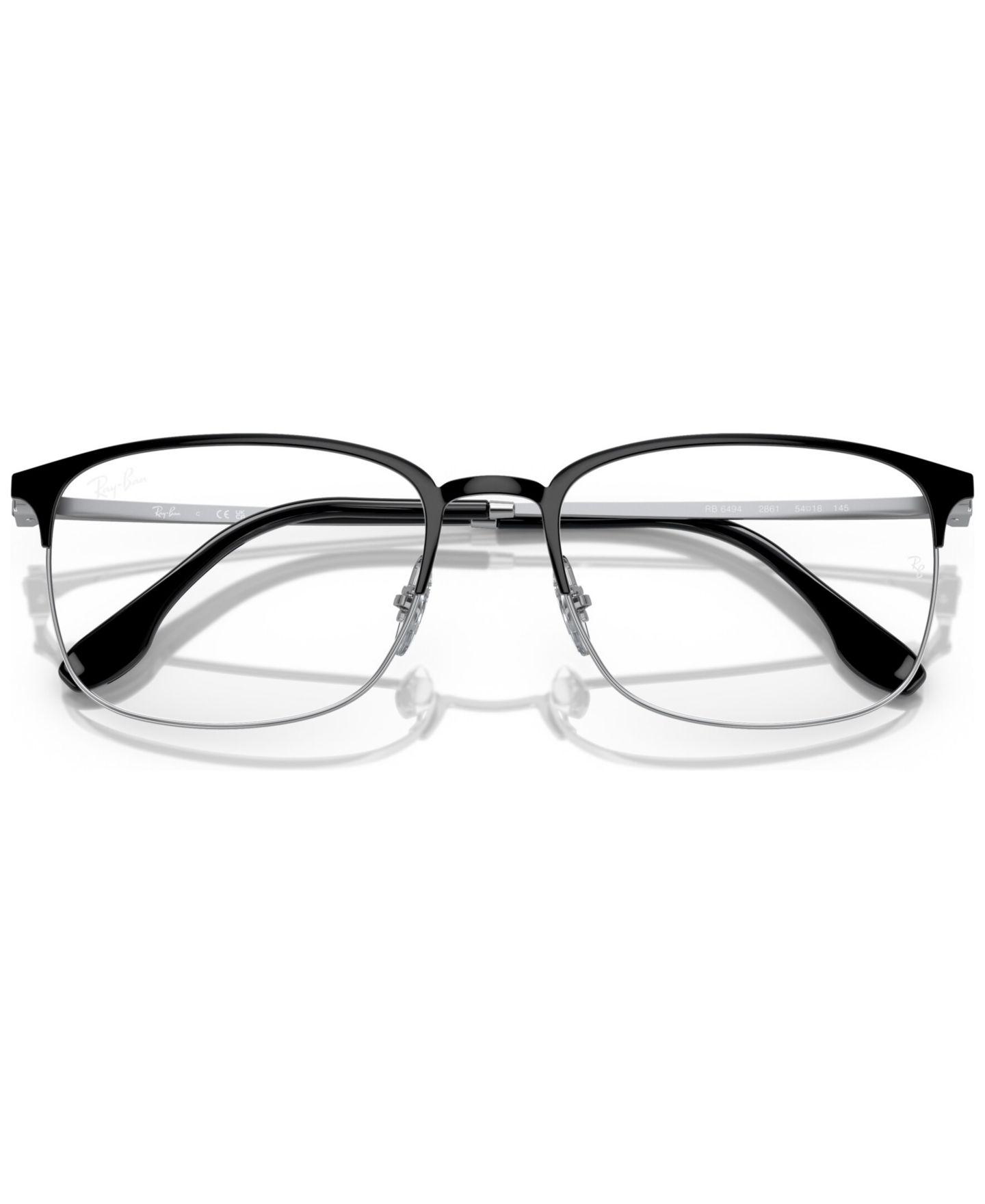 Мужские очки Ray-Ban Man Pillow Metal RB6494 Optics Eyeglasses, цвет: Чёрный — фото 11