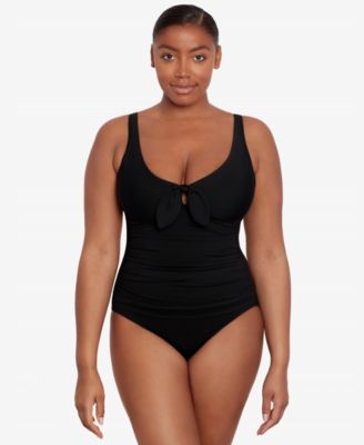 Front-Tie One-Piece Swimsuit