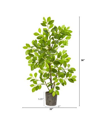 Nearly Natural - 3' Ficus Artificial Tree in Planter