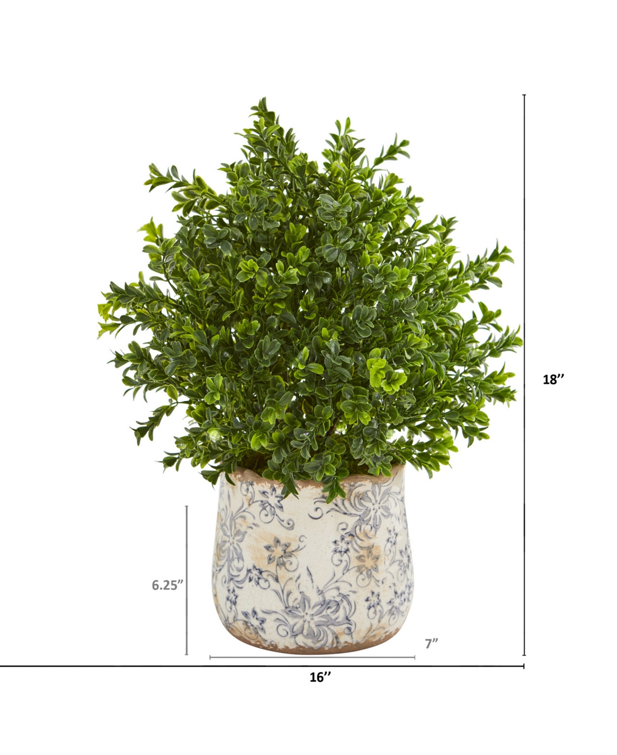 Nearly Natural 18in. Sweet Grass Artificial Plant In Floral Vase In Green