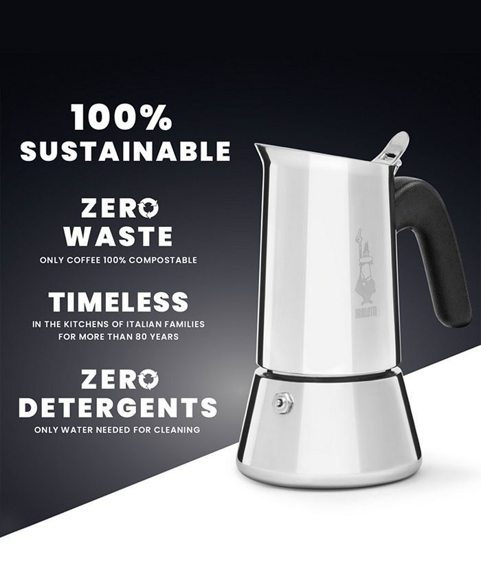 Venus 6 Cup Stainless Steel Coffeemaker - 7.9 oz - Gray