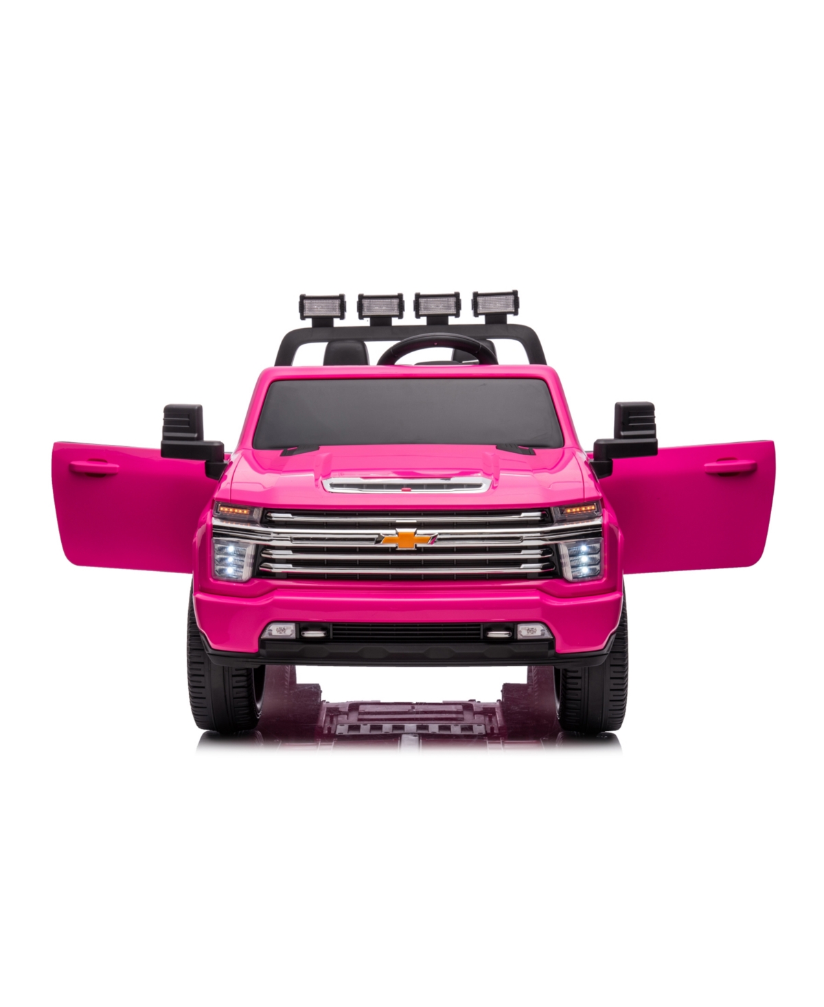 Shop Freddo 24v 4x4 Chevrolet Silverado 2 Seater Ride On Truck For Kids In Pink