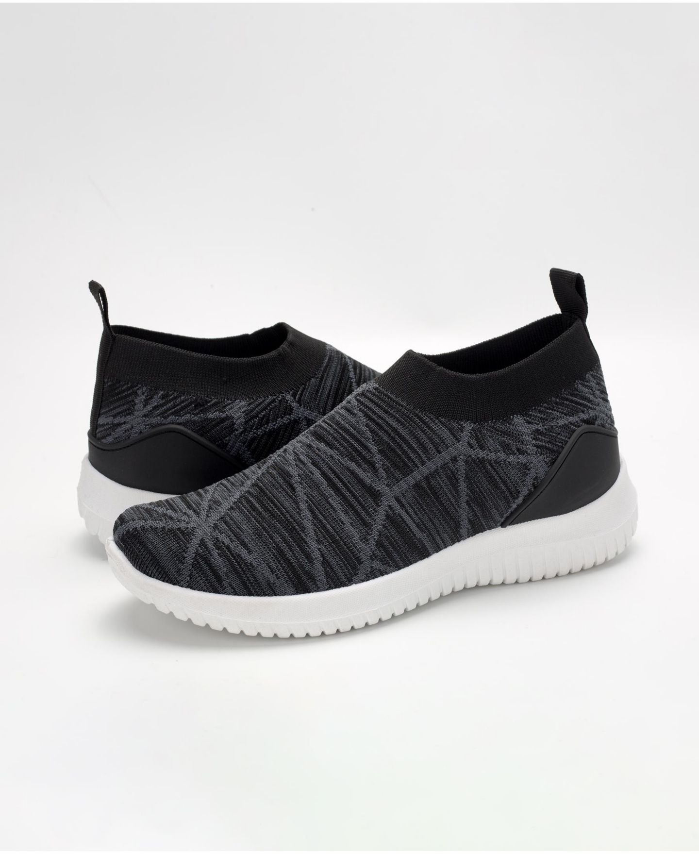 Женские кроссовки Mio Marino Casual Slip On Sneakers with Breathable Mesh, цвет: Чёрный — фото 11