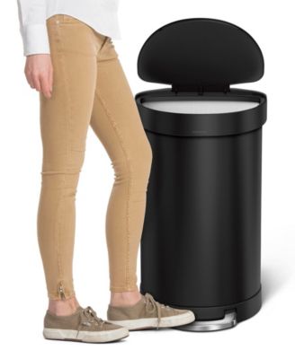 45 Liter Semi-Round Liner Rim Kitchen Trash Can