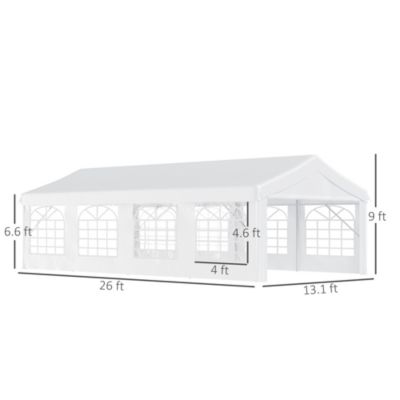 13' x 26' Heavy-duty Large Wedding Tent with Sidewalls,