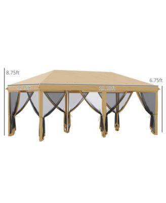 10' x 20' Pop Up Canopy with 6 Sidewall Mesh Nettings,