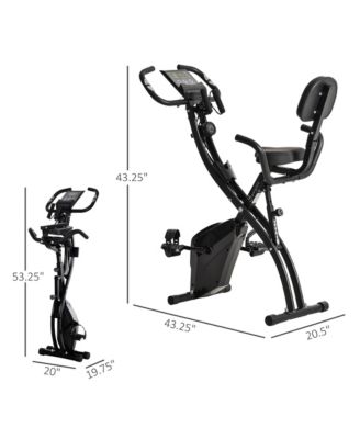 Folding Exercise Bike w/ Arm Resisce Bands,