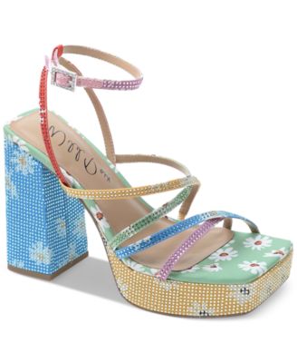 Wild Pair - Muze Asymmetrical Strap Platform Dress Sandals