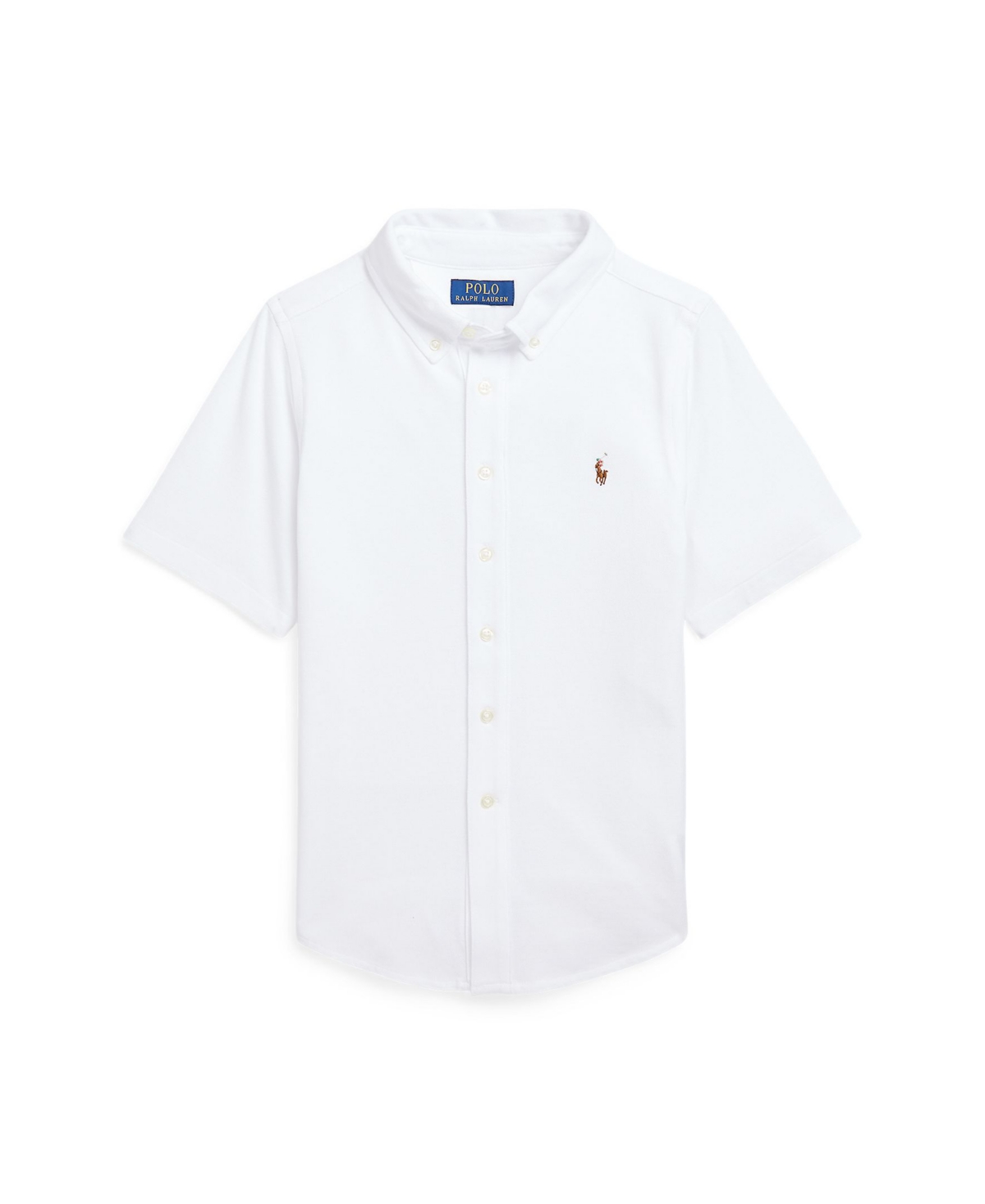 Polo Ralph Lauren Kids' Toddler & Little Boys Knit Oxford Short-sleeve Shirt In White