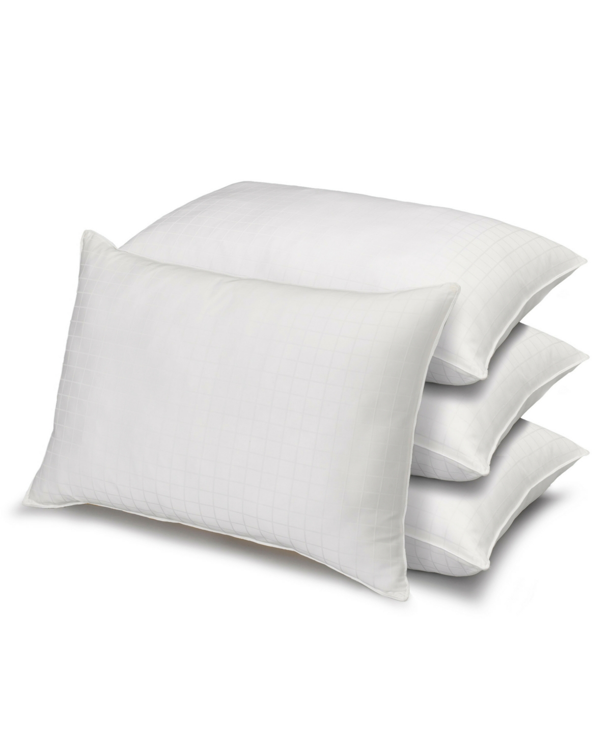Ella Jayne 100% Cotton Dobby-Box Shell Density Stomach Sleeper Down Alternative Pillow, - Set of 4