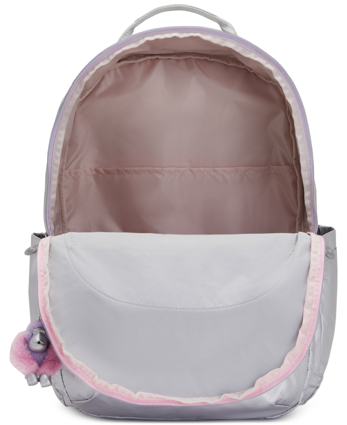 Shop Kipling Seoul Extra Large Candy Metal Nylon 17" Laptop Backpack In Alabstlacq