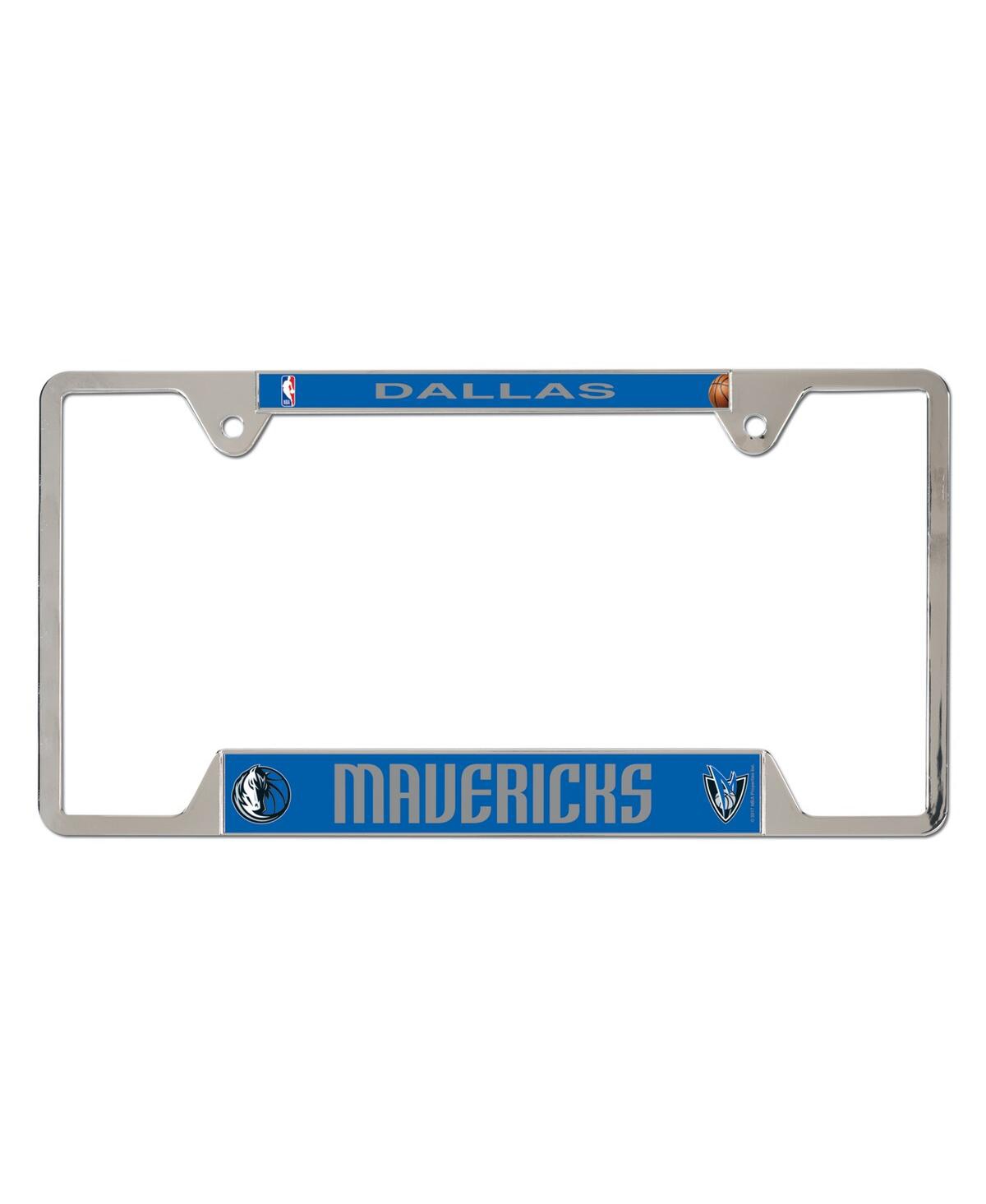 Wincraft Dallas Mavericks Chrome Plated Metal License Plate Frame In Silver