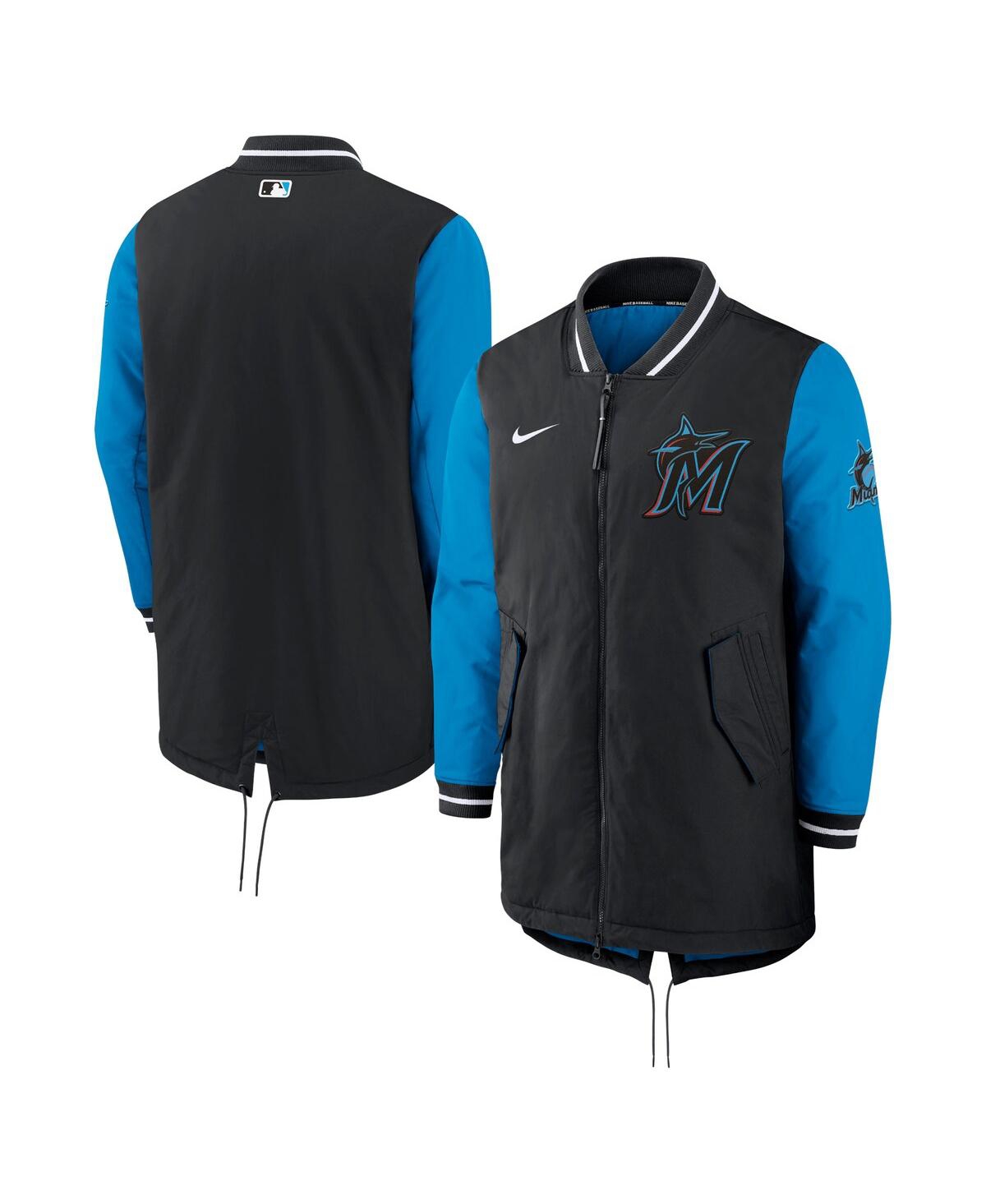 Men's NikeMiami Marlins Dugout Performance Full-Zip Jacket - Black