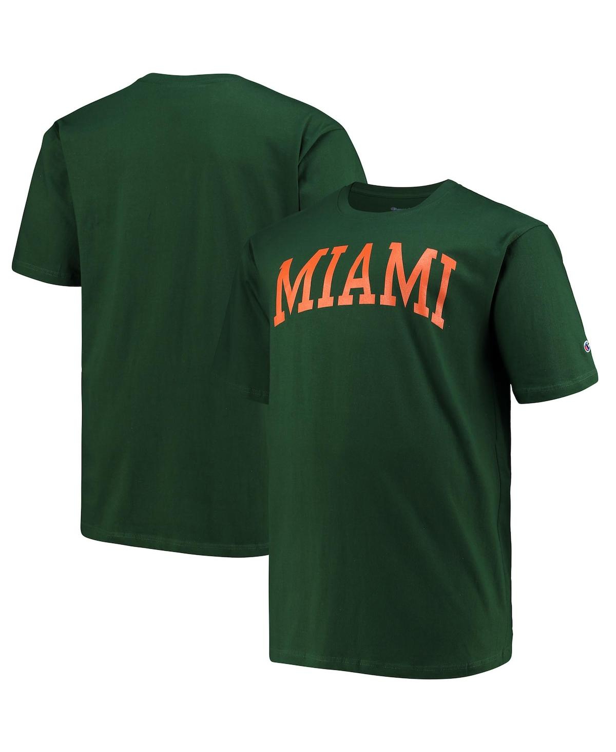 Men's ChampionMiami Hurricanes Big and Tall Arch Team Logo T-shirt - Green