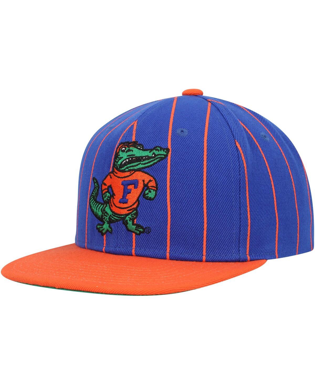 Mitchell & Ness Men's  Royal Florida Gators Team Pinstripe Snapback Hat In Royal