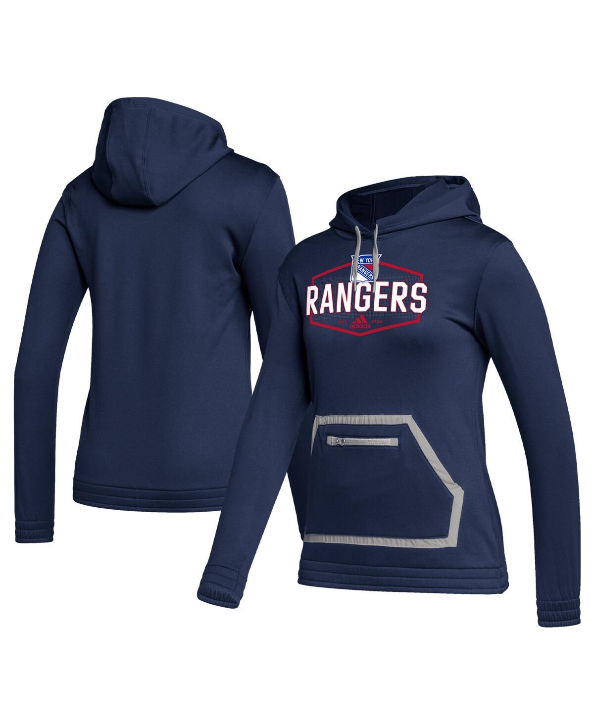 Women's adidas Navy New York Rangers Team Issue Pullover Hoodie - Navy