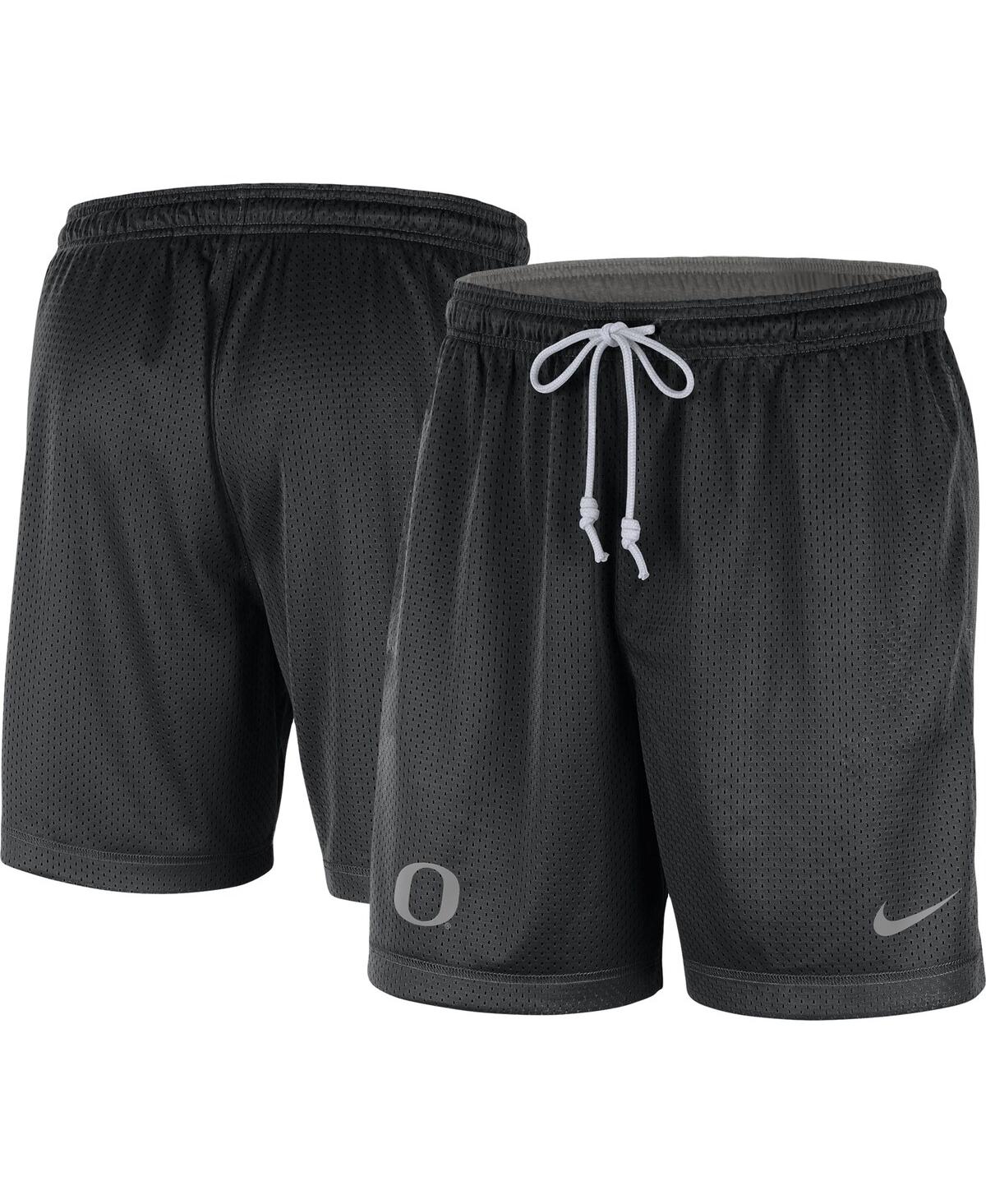Nike Men's  Black, Gray Oregon Ducks Reversible Performance Shorts In Black,gray