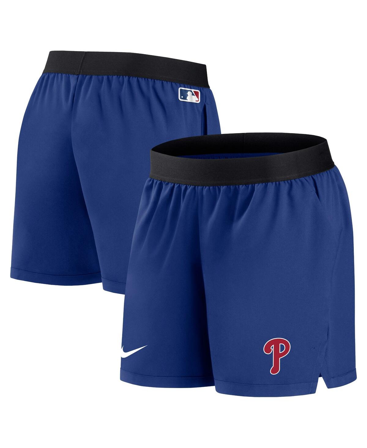 NIKE WOMEN'S NIKE ROYAL PHILADELPHIA PHILLIES AUTHENTIC COLLECTION TEAM PERFORMANCE SHORTS