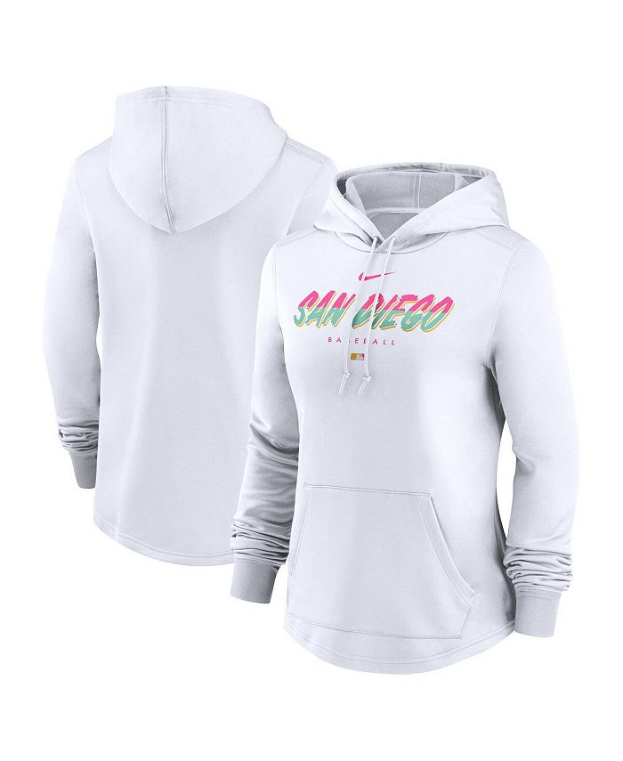 Nike Women's White San Diego Padres City Connect Pregame Performance  Pullover Hoodie - Macy's