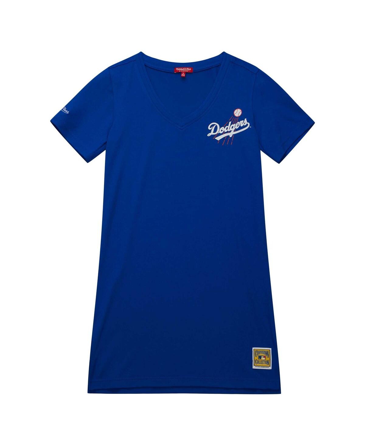Shop Mitchell & Ness Women's  Royal Los Angeles Dodgers Cooperstown Collection V-neck Dress