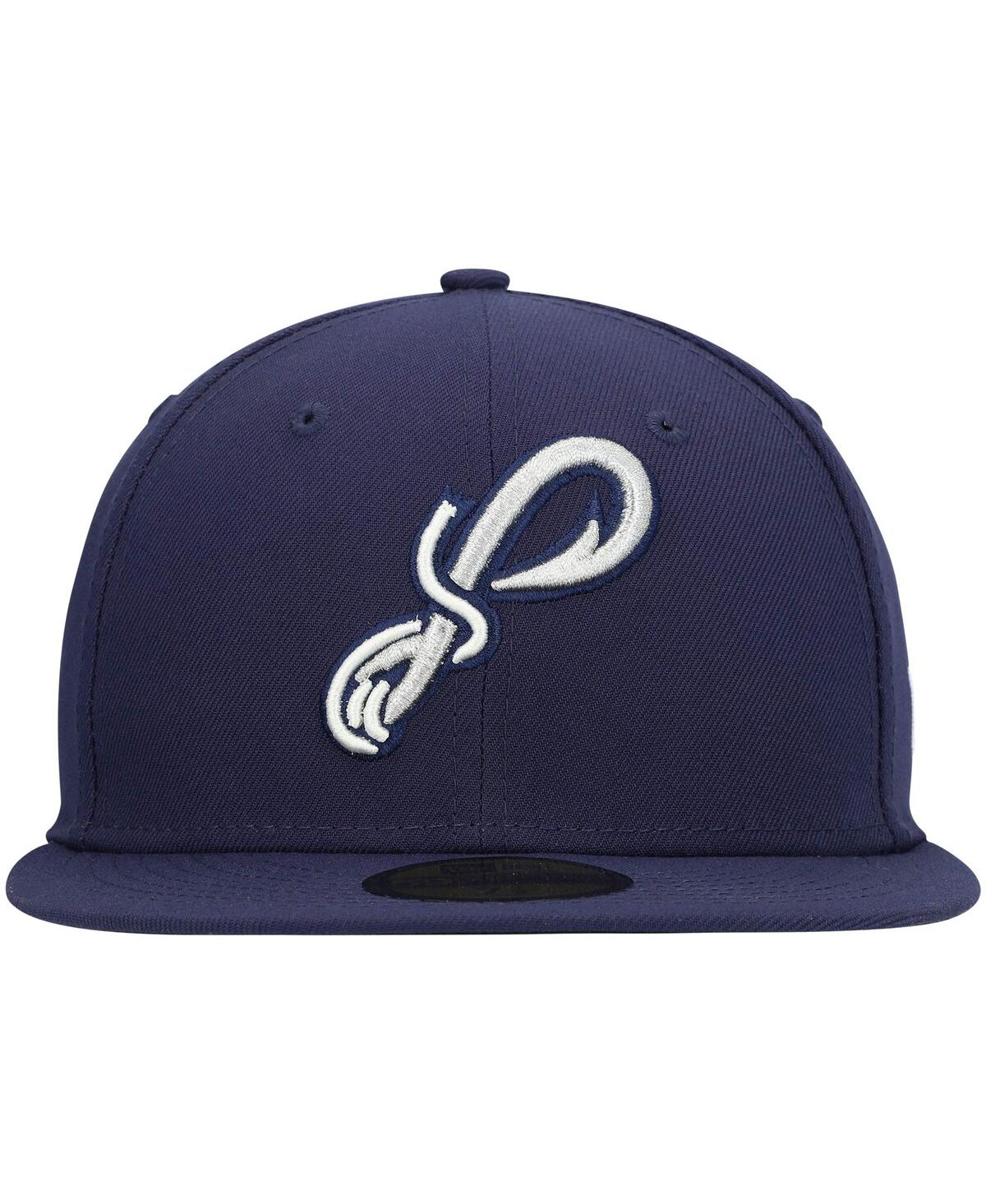 Men's New EraPensacola Blue Wahoos Authentic Collection Team Alternate 59FIFTY Fitted Hat - Navy