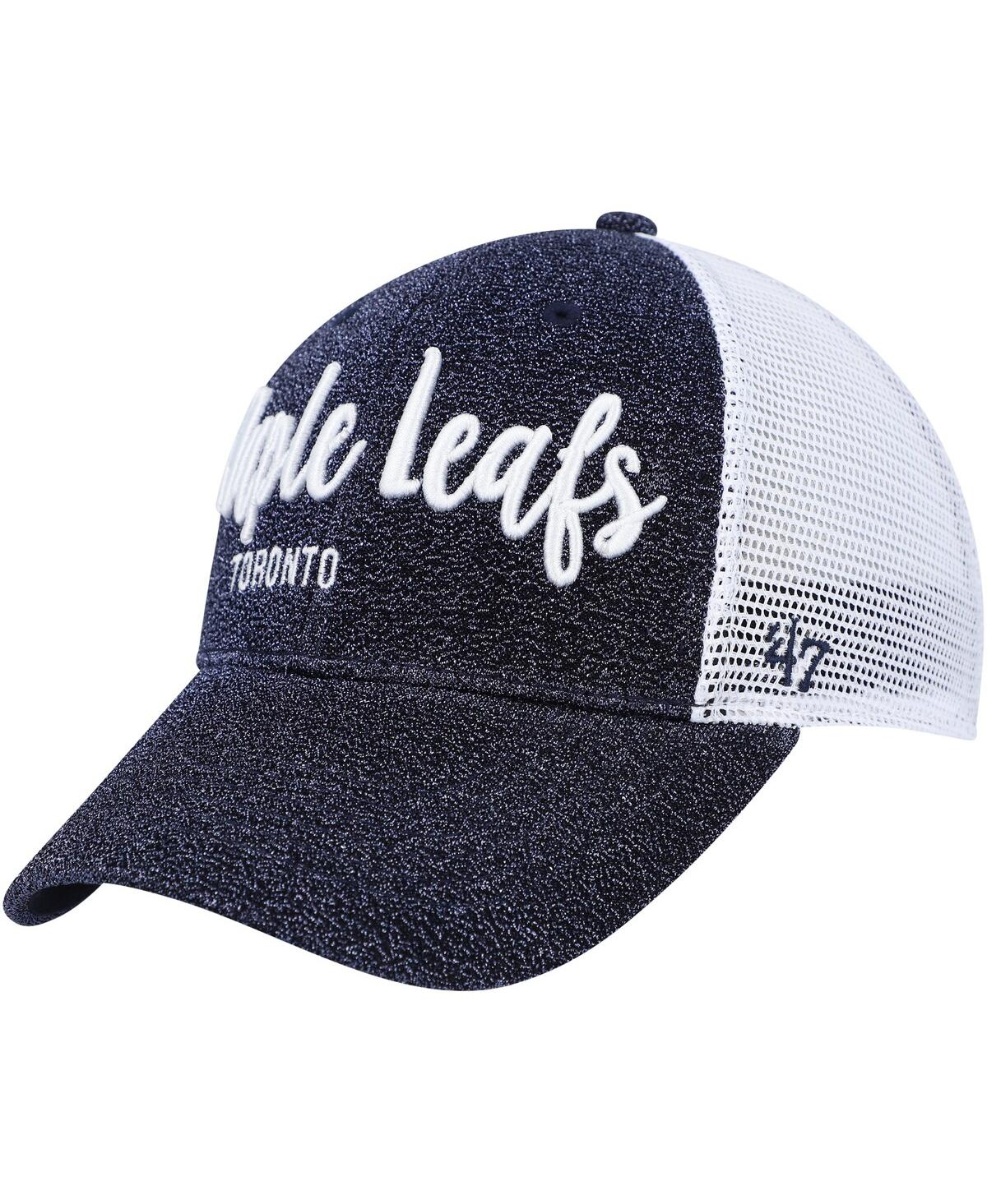 47 Brand Women's ' Navy, White Toronto Maple Leafs Encore Mvp Trucker Snapback Hat In Navy,white