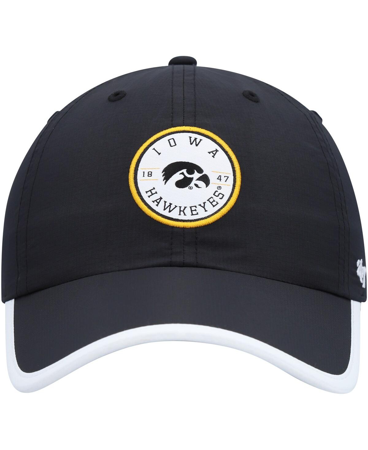Shop 47 Brand Men's ' Black Iowa Hawkeyes Microburst Clean Up Adjustable Hat