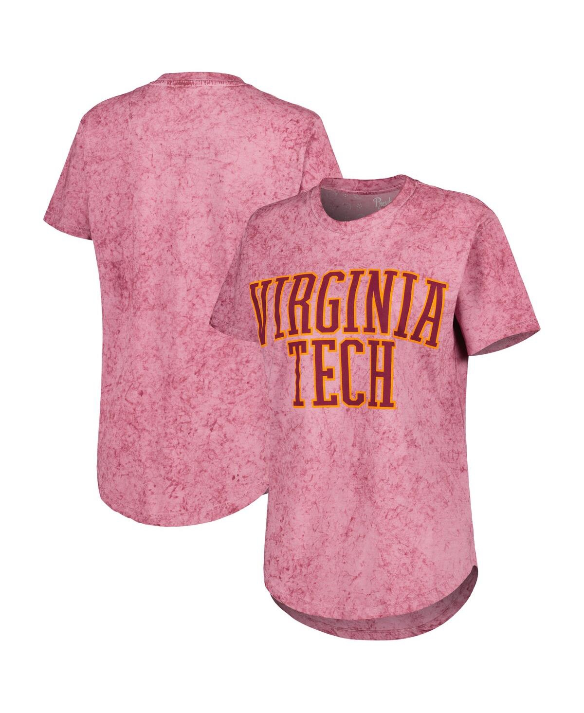 Shop Pressbox Women's  Maroon Virginia Tech Hokies Southlawn Sun-washed T-shirt