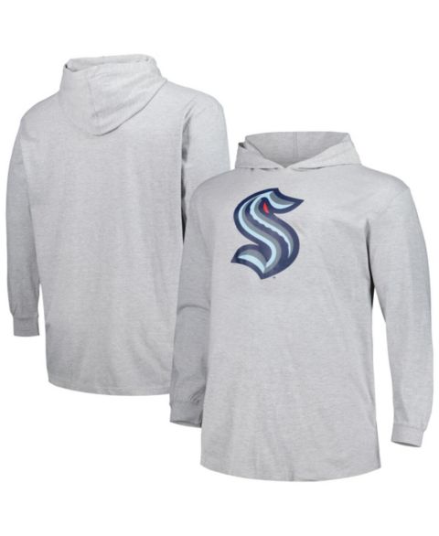 Мужское худи Profile Heather Gray Seattle Kraken Big and Tall Pullover