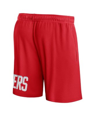 Men's Red LA Clippers Free Throw Mesh Shorts