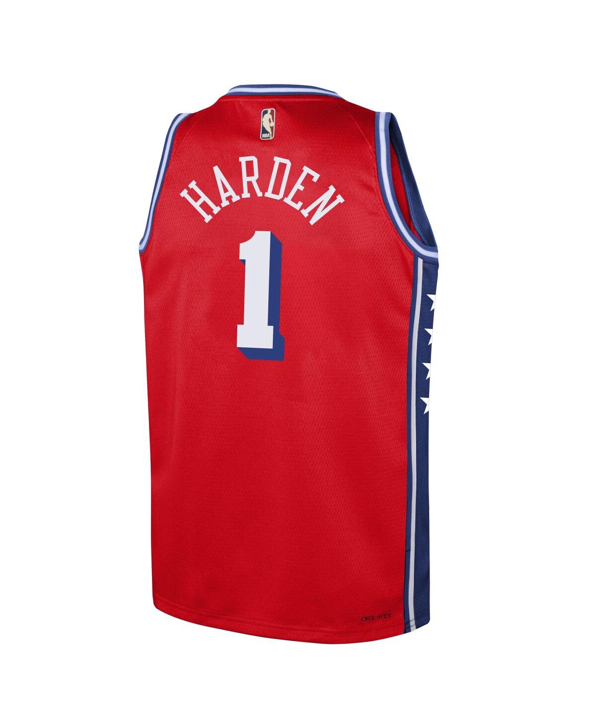 Big Boys and Girls Jordan James HardenPhiladelphia 76ers 2022/23 Swingman Jersey - Statement Edition - Red