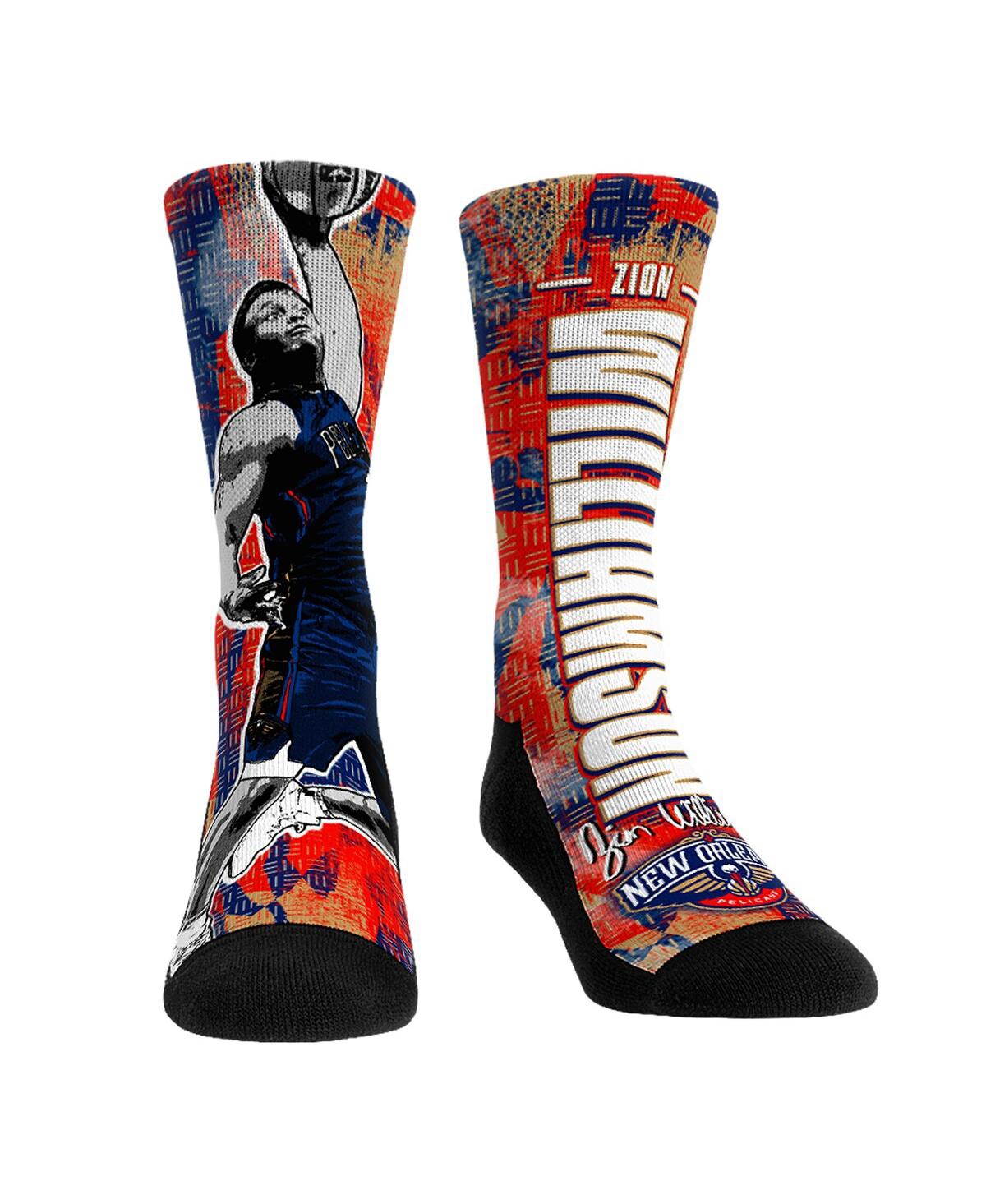 Shop Rock 'em Men's And Women's  Socks Zion Williamson New Orleans Pelicans Big Player Crew Socks In Multi