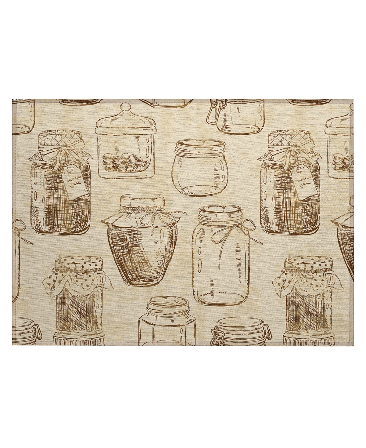 D Style Kendall Kitchen Ke18 1'8" X 2'6" Area Rug In Camel