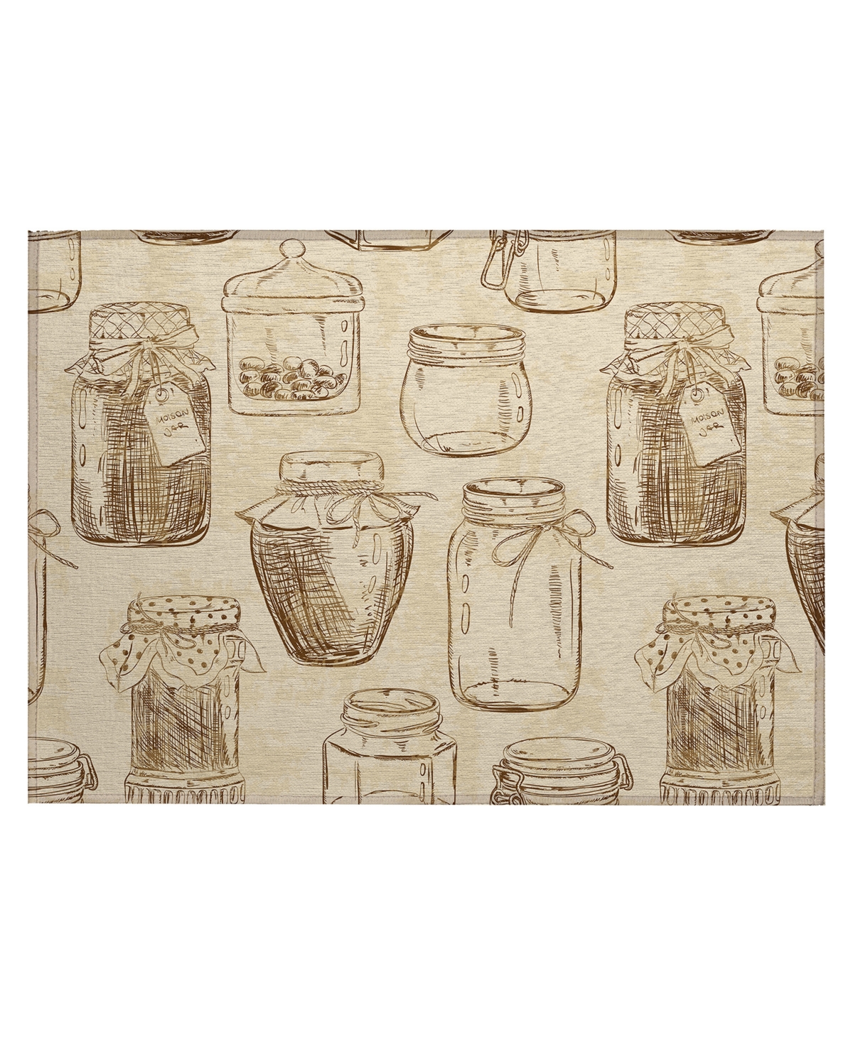 D Style Vertes Kitchen Vrt18 1'8" X 2'6" Area Rug In Camel