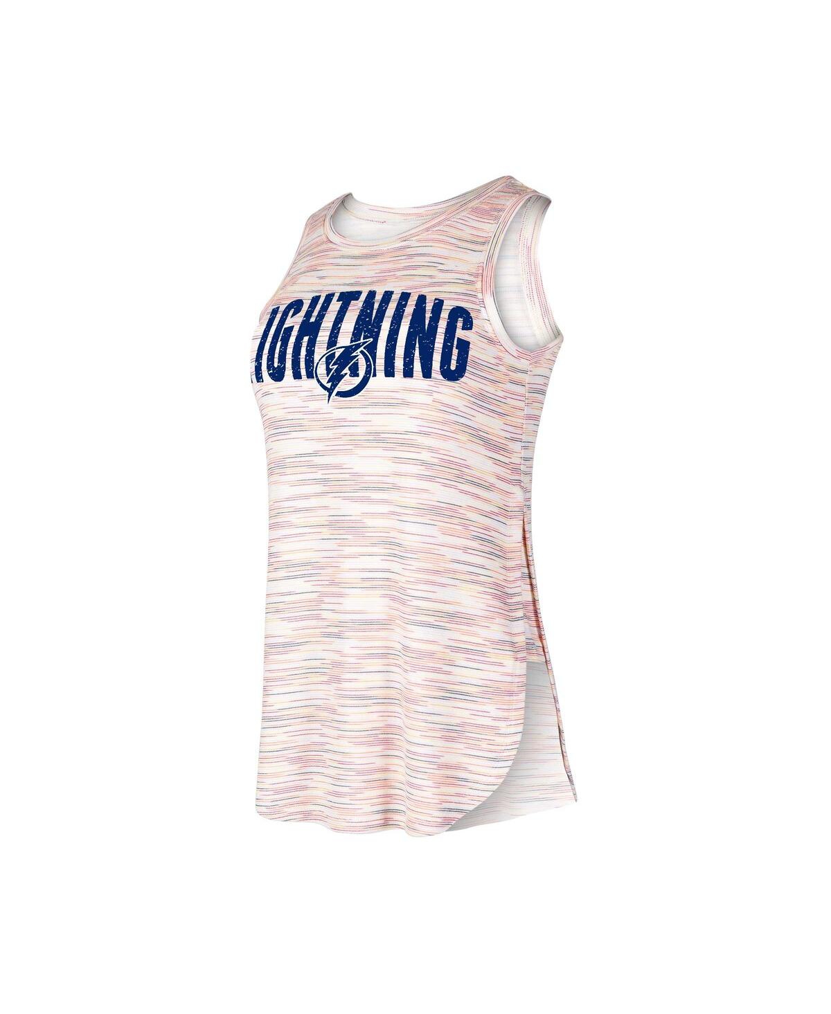 Women's Concepts Sport Tampa Bay Lightning Sunray Multicolor Tri-Blend Tank Top - White