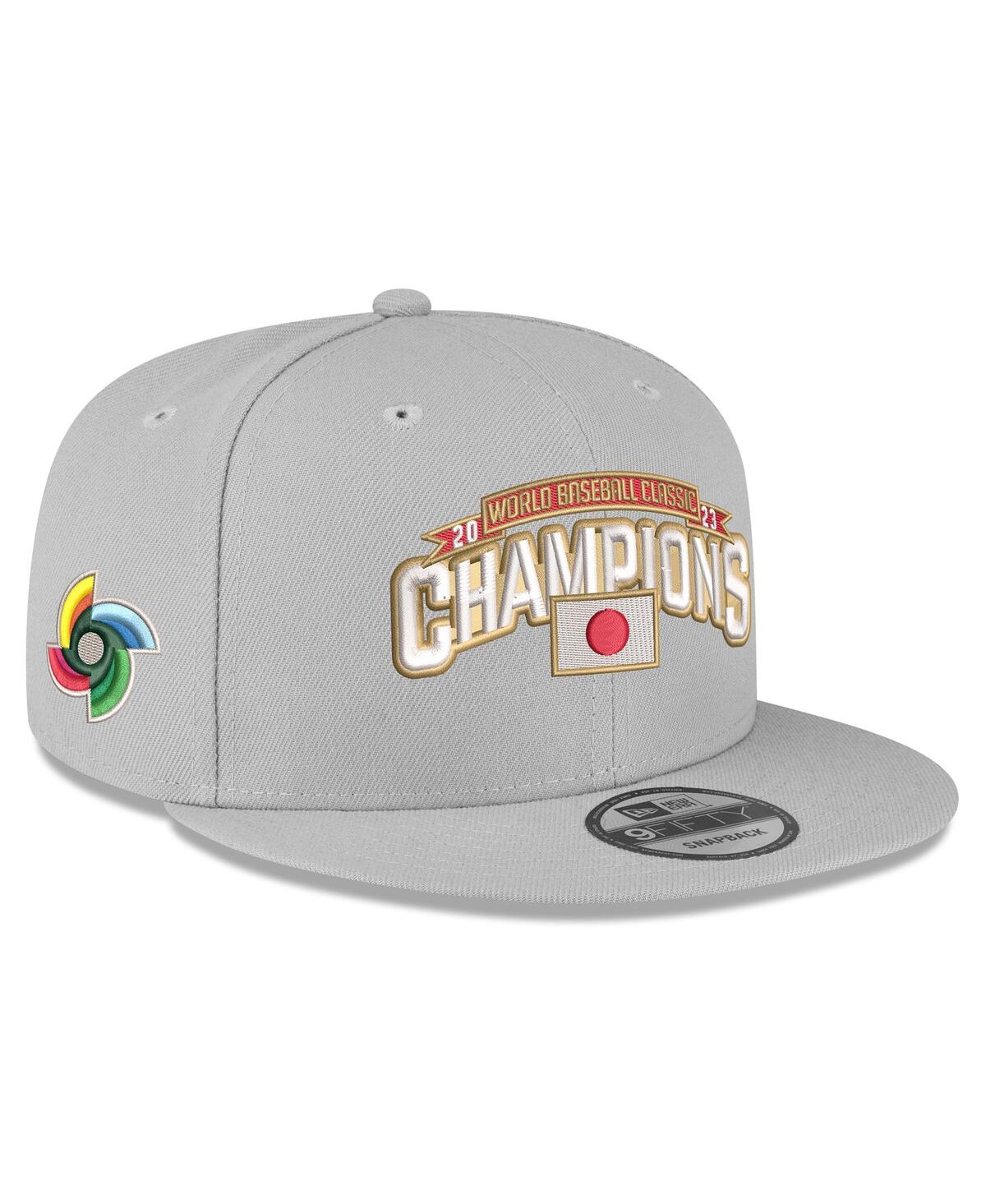 New Era Gray Japan Baseball 2023 World Baseball Classic Champions 9fifty Snapback Adjustable Hat In Gray