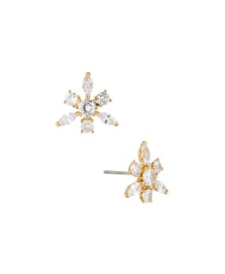 Eliot Danori - 18k Gold-Plated Cubic Zirconia Flower Stud Earrings